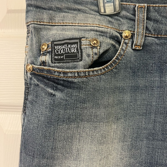 Versace Jeans Coutour Distressed blue jeans 36 US - Picture 3 of 16